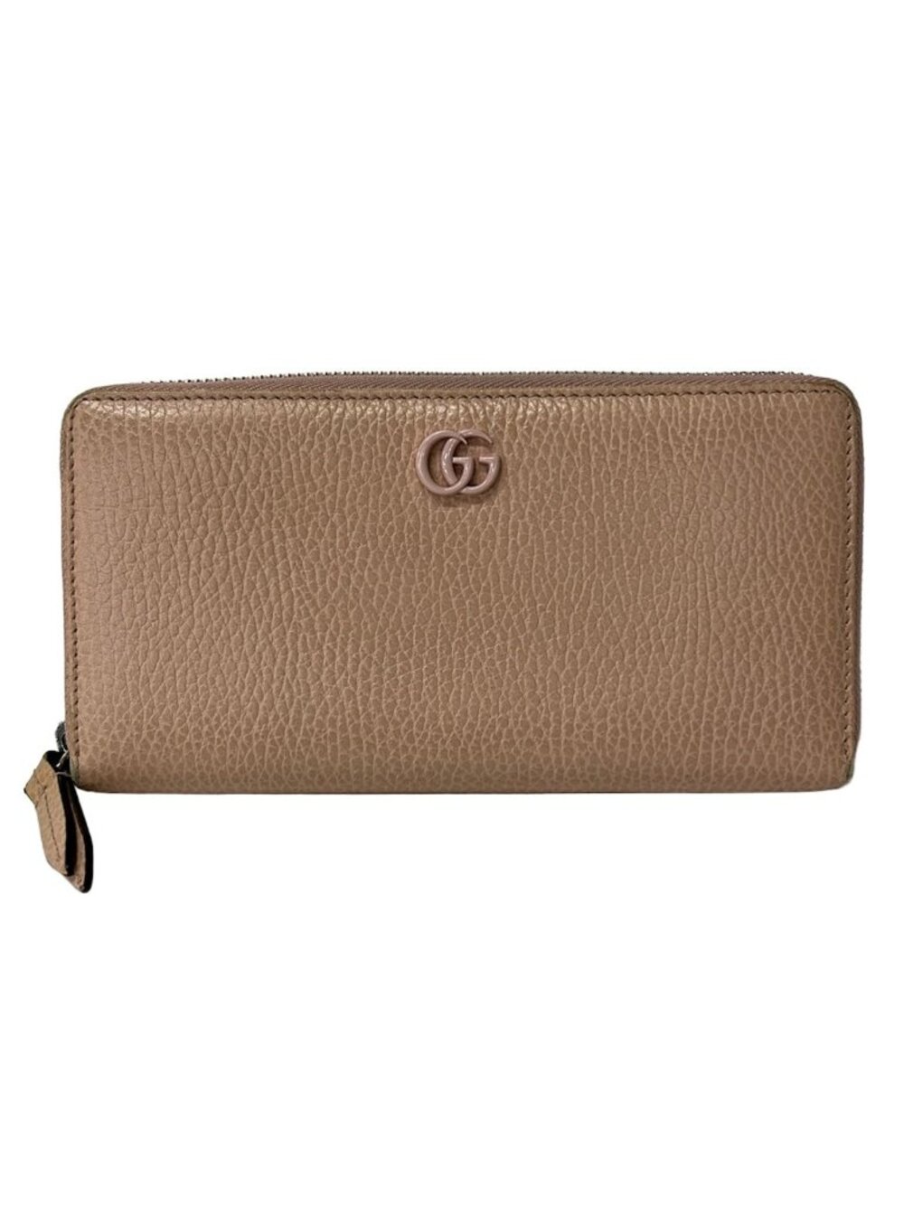 Gucci Wallet GG Marmont Light Pink Zip Around Leather